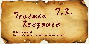 Tešimir Krezović vizit kartica